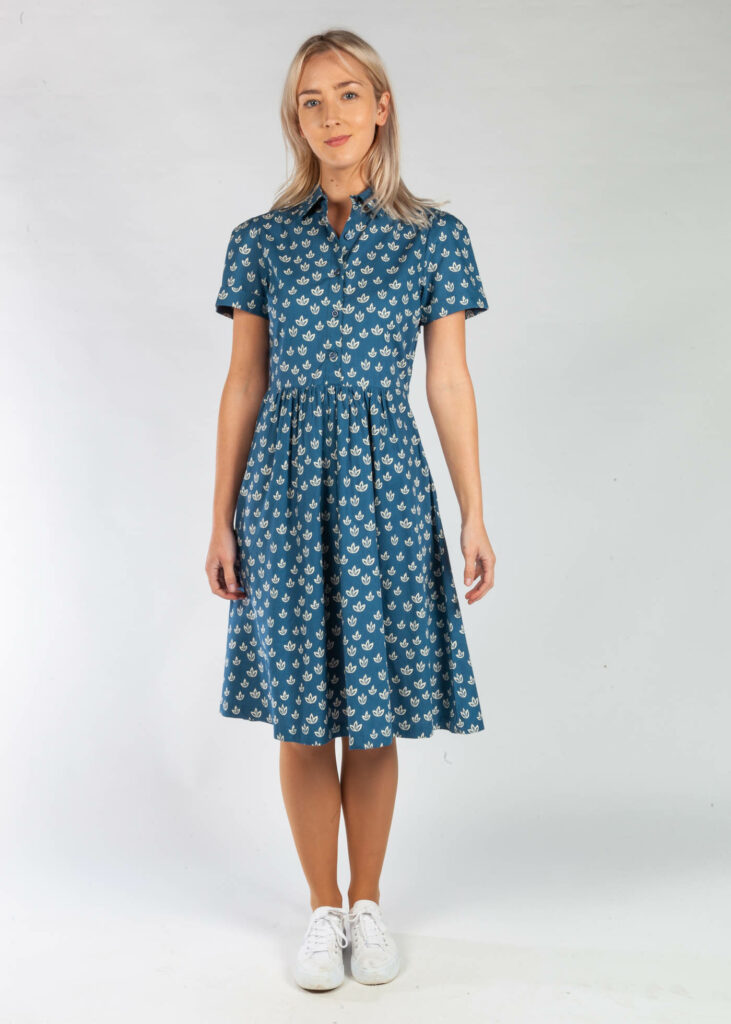 This quirky baby cactus design is printed on 100% organic cotton, a first for Circus this Spring/Summer. The Maude dress features a classic shirt bodice with a gathered skirt for a relaxed and flattering shape. We designed this dress for you to find the fun in expressing your individual style every day.