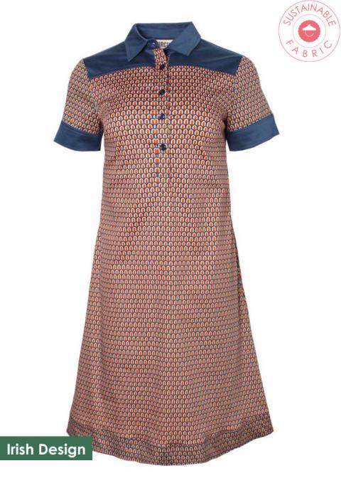 Circus The Meja Retro Panel Dress in Red for Women
