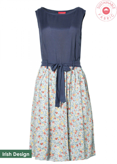 Retro Floral Print Sun Dress