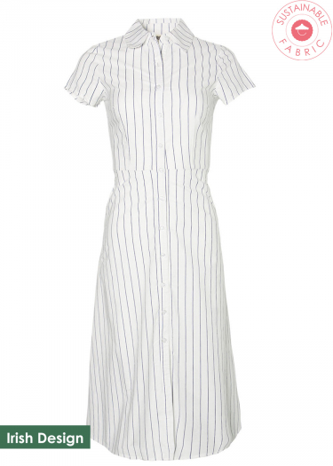 BCI Cotton Stripe Shirt Dress