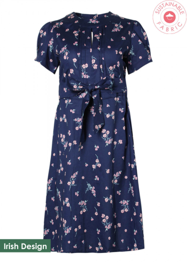 Key Hole Dress with a Floral Print
