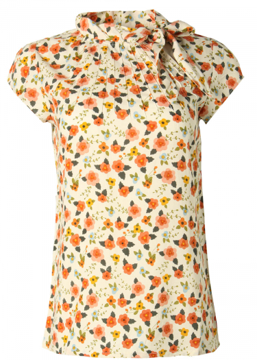 The Anna Antique Floral Print Top