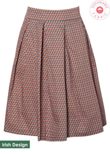 BCI Cotton Stretch Wave Print Skirt