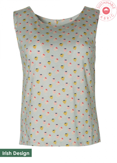 BCI Jersey Strawberry Print Top