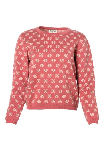 Crew neck with repeat retro patter