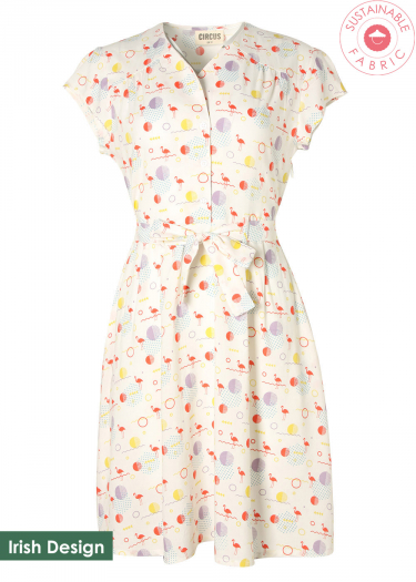 Eco Vero Flamingo Print Dress