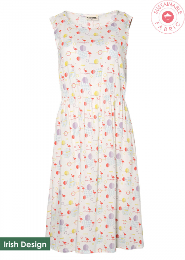 Eco Vero Flamingo Print Sun Dress