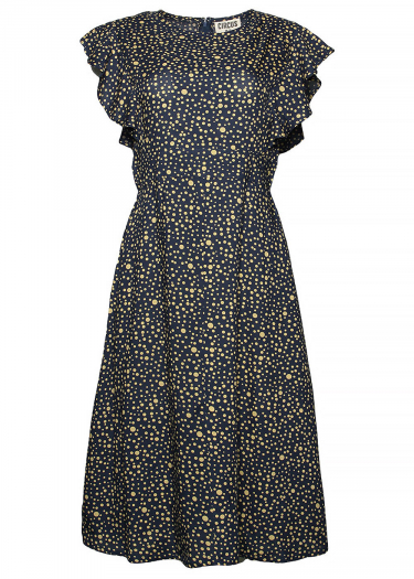 Geo Flutter Sleeve polka  Dress