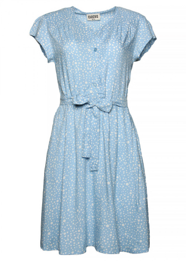 Ingrid abstract polka tea dress