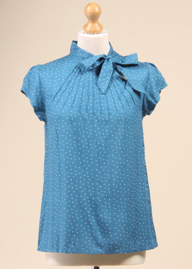 The Anna Abstract Polka Blouse