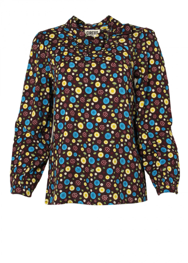 The Anna button print blouse