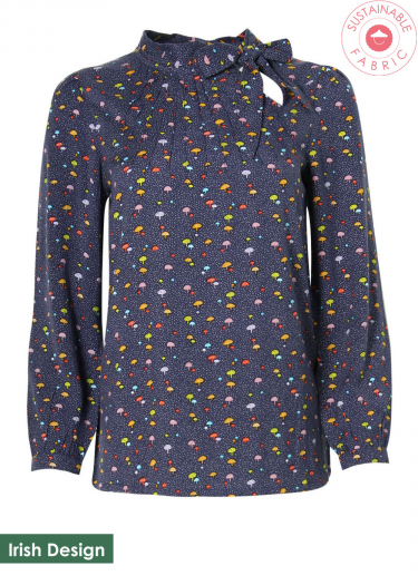 The Anna Mushroom Print Blouse