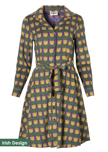 The Fay Olive Geo Print Dress