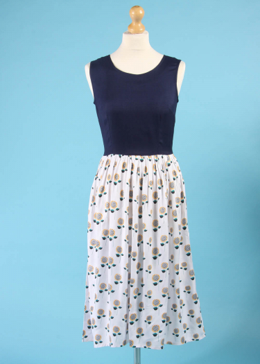 The Leia Sunflower Contrast Dress