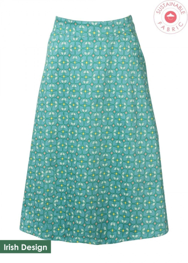 The Moa Art Deco Print Skirt