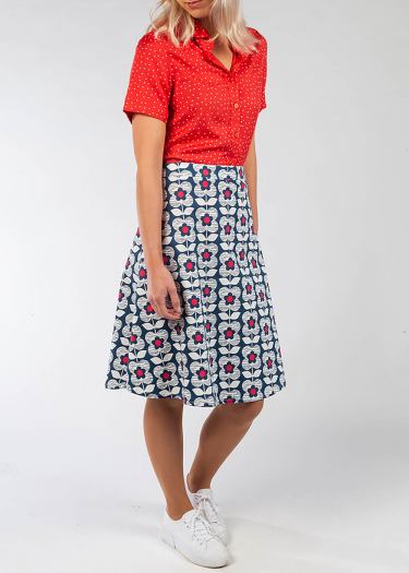 The Nancy Tile Print Skirt