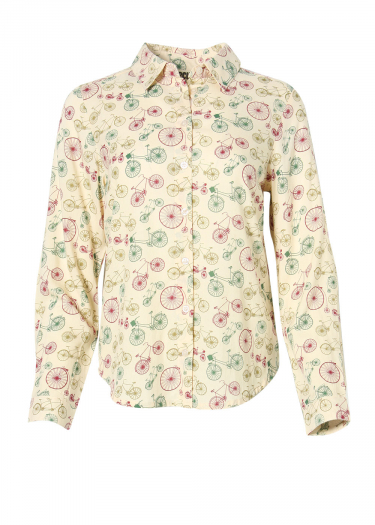 The Olive bicycle Print Blouse