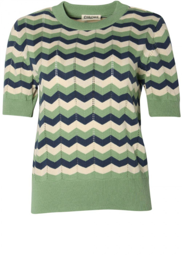 Chevron pattern knit