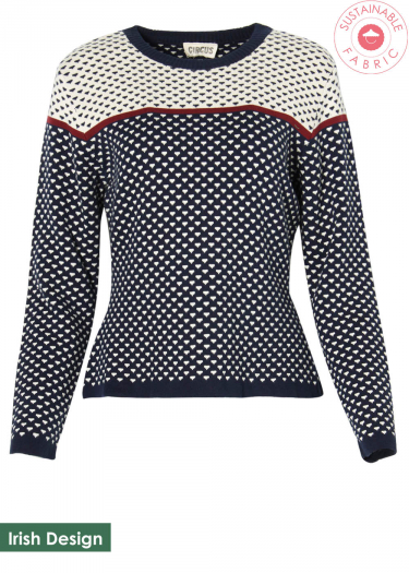 Circus Heart Print Ski Knit