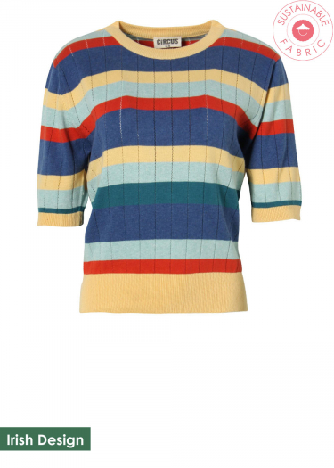 Striped Short Sleeve Knit