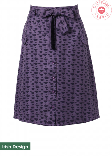 The Adelle Coffee Print Skirt