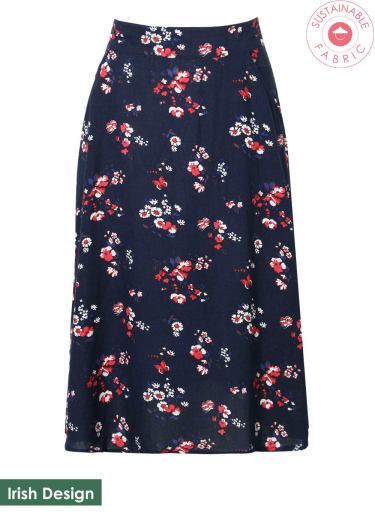 Swing Skirt with a Floral Print
