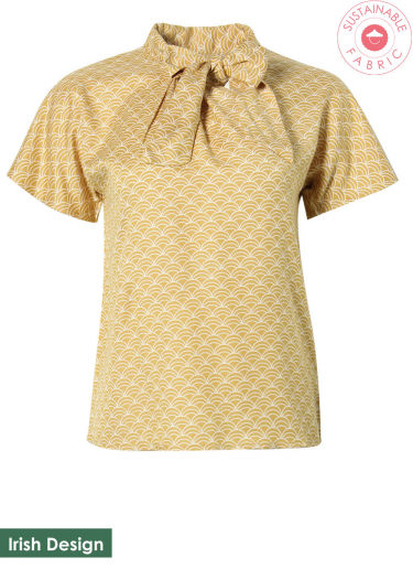 The Gwen Geo Wave Print Blouse