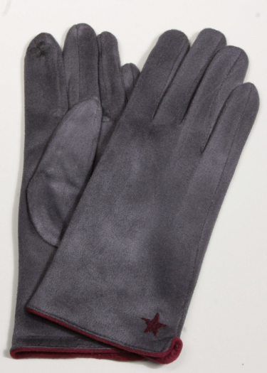 Soft feel suedette glove