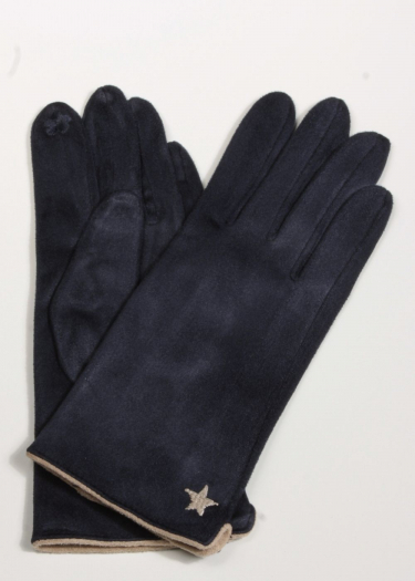 Soft feel suedette glove