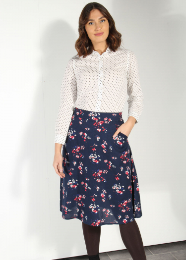 Swing Skirt with a Floral Print