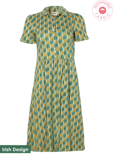 BCI Cotton Jersey Retro Print Dress