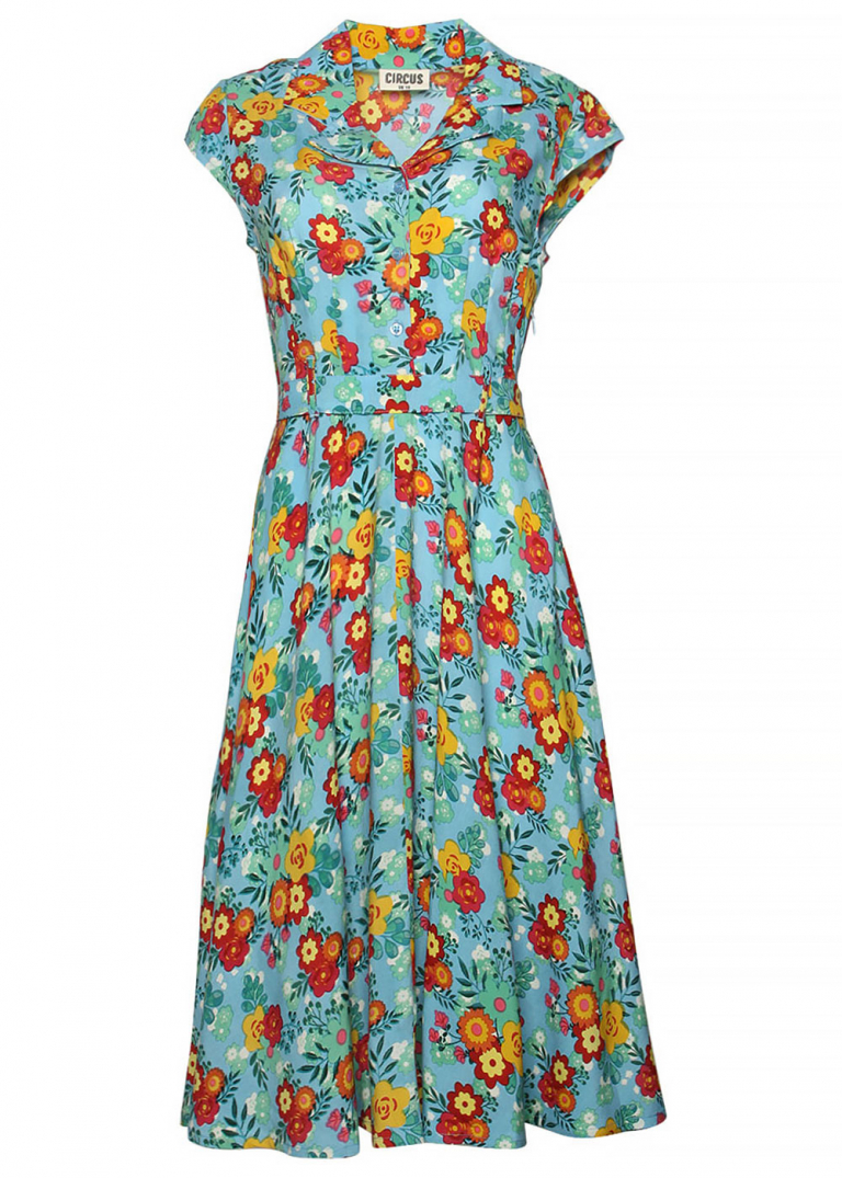 Circus The Ava dahlia print Dress in Blue for Women